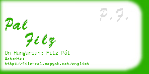 pal filz business card